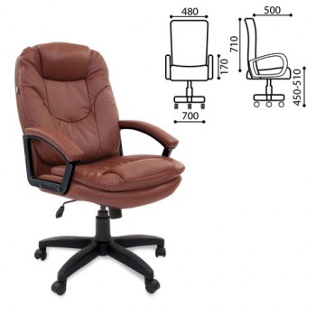 Кресло офисное BRABIX Trend EX-568 (коричневый) в Красной Сибири - krasnaya-sibir.mebel54.com | фото