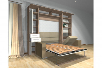 Шкаф-кровать с диваном Каролина в Красной Сибири - krasnaya-sibir.mebel54.com | фото